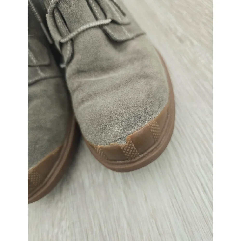 Sorel Toronto Olive Taupe Suede Leather Lace Up Wedge Above Ankle Boots 9.5
